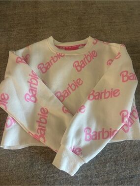 Barbie Logo Crewneck Sweatshirt - White with Pink Logo - ACCEPTING OFFERS